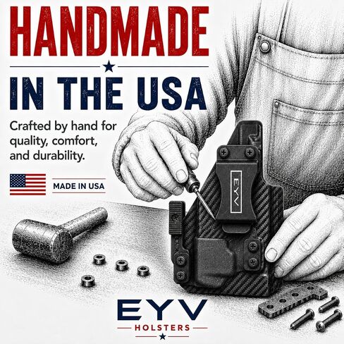 IWB Gun Holster - Fits the Glock 19/45 - O Light PLX Light | Handmade Kydex Holster | EYV Holsters | PhantomX Collection in Saudi Arabia