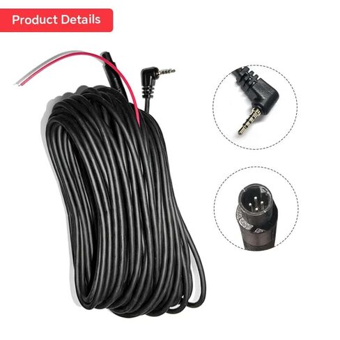 Dash Cam Backup Camera Cable 33 Ft 4-Pin to 2.5mm Plug Wire with Reverse Light Power Supply Cable Rear View Camera Extension Cord for Dash Cam Front and Rear Mirror Dash Camera RV Truck SUV in Saudi Arabia