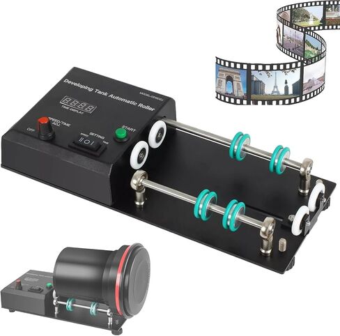 Automatic Film Processor, Darkroom Film Developing Machine, Adjustable Speed 20-280RPM, 1-30 Minute Timer, 4 Preset Programs in Saudi Arabia