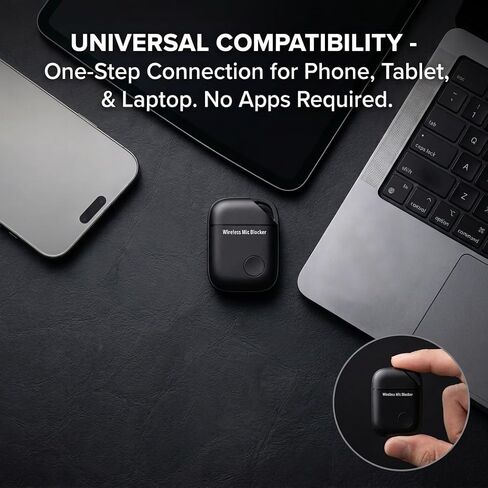 Bluetooth Microphone Protector – Wireless Mic Privacy Audio Guard for Phones & Laptops, Portable Conversation Protection Gadget for iPhone Android Tablet Computer, Prevent Unauthorized Mic Access in Saudi Arabia