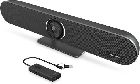 كاميرا مؤتمرات الفيديو RB10 Kit 4K AI Track USB، مكبرات صوت الكل في واحد مع ميكروفون ومكبر صوت مدمجين، زاوية واسعة 120 درجة، التقاط 6 أمتار، التوصيل والتشغيل لغرف الاجتماعات الصغيرة والمتوسطة in Saudi Arabia
