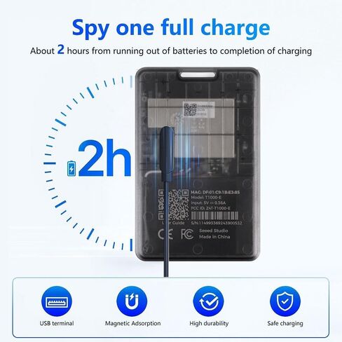2 قطعة شاحن من النوع C لجهاز تعقب بطاقة Seeed Studio SenseCAP T1000-E in Kuwait