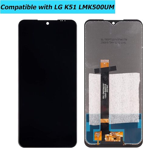 New LCD Display Compatible with LG K51 LMK500UM LMK500UMT3 LMK500QM K500QMT 6.5 inch Touch Screen Digitizer Assembly Replacement Parts with Toolkit in Saudi Arabia