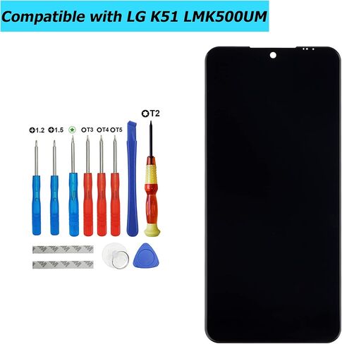 New LCD Display Compatible with LG K51 LMK500UM LMK500UMT3 LMK500QM K500QMT 6.5 inch Touch Screen Digitizer Assembly Replacement Parts with Toolkit in Saudi Arabia