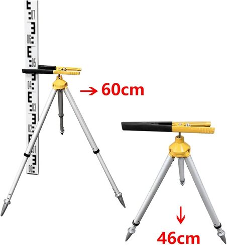 46-60CM Telescopic Tripod & Alligator Clamp Clip with Bag Tower Ruler Bracket for GPS Prism Pole Leveling Rod Level Staff Grade Rods in Saudi Arabia