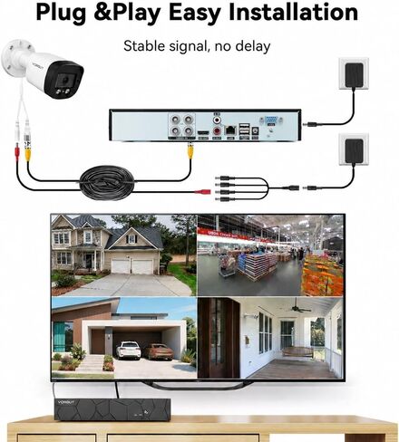 Wired Security Camera System Outdoor, 4X 4MP CCTV Camera, 500G HDD in Saudi Arabia