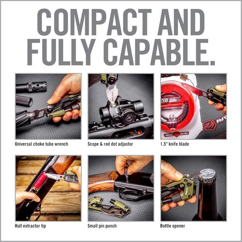 Real Avid CORE Shotgun Multi Tool – Compact Shotgun Tool Kit with Choke Tube Wrench, Scope Adjuster, Pin Punches, Hull Extractor & EDC Utility Tools for Hunting, Trap & Skeet Shooting in Saudi Arabia