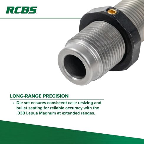 RCBS Full-Length Die Set .338 Lapua, Precision Reloading Die Set for Long-Range Shooting in Saudi Arabia