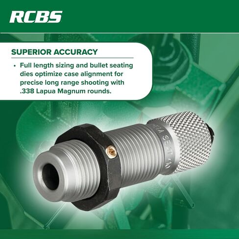 RCBS Full-Length Die Set .338 Lapua, Precision Reloading Die Set for Long-Range Shooting in Saudi Arabia