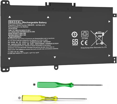 BK03XL Battery for HP Pavilion X360 14 14M Series 14M-BA011DX 14M-BA013DX 14M-BA114DX 14-BA1XX 14-BA2XX 14M-BA0XX 14M-BA1XX 14-BA253CL 14-BA153CL 14-BA125CL 14-BA175NR 916366-421 916811-855 41.7Wh in Kuwait