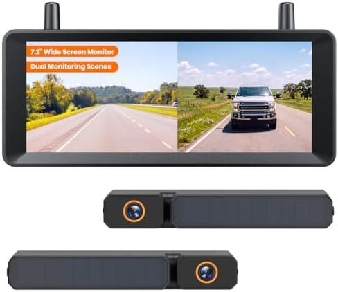 AUTO-VOX Solar Wireless Backup Camera with 2 Cameras, 7.2" Large Monitor in Saudi Arabia