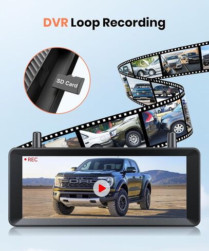 AUTO-VOX Solar Wireless Backup Camera with 2 Cameras, 7.2" Large Monitor in Saudi Arabia