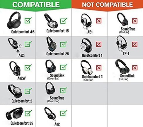 T Tersely Replacement Earpads Cushions for Bose QuietComfort 35 II/45 (QC35/QC45/QC35 II) Headphones,with QC35 Shaped Scrims with 'L and R' Lettering QC25 QC15 QC2 SoundTrue SoundLink Ear Pads (Black) in Saudi Arabia