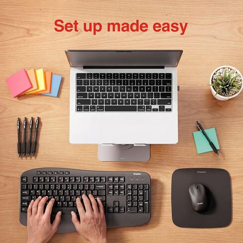 Staples Easy Desktop Set, Keyboard, Mouse, Stand, Pens & Notes Bundle in Saudi Arabia