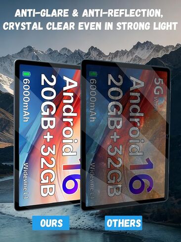 [2 Pack] Compatible with EDUAITABLET TAB K10PK Tablet Screen Protector 10 Inch, Anti-Glare Tempered Glass, Shockproof Scratch-Resistant. in Kuwait