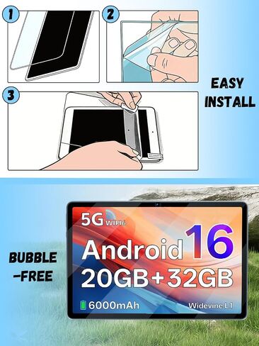 [2 Pack] Compatible with EDUAITABLET TAB K10PK Tablet Screen Protector 10 Inch, Anti-Glare Tempered Glass, Shockproof Scratch-Resistant. in Kuwait
