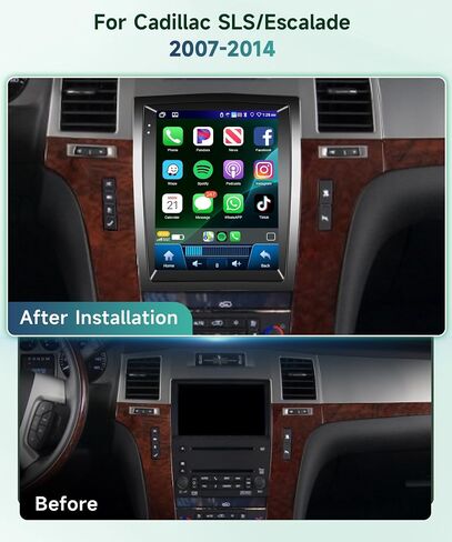 [4G+64G] Vertical Car Radio for Cadillac Escalade SLS 2007-2014, 4 Core in Saudi Arabia