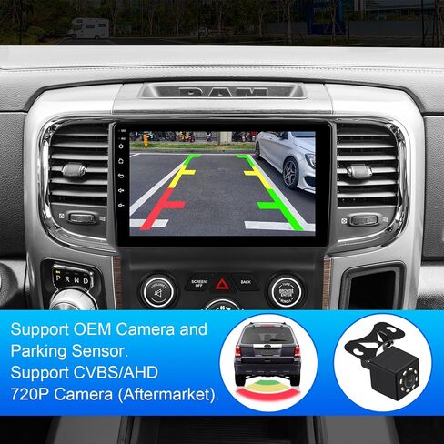 2+32G 9-inch Android 13 Car Stereo for Dodge RAM 2013-2018 IPS Touchscreen Screen Car Radio with Carplay & Android Auto Support Backup Camera GPS FM Navi BT SWC(Auto AC) in Kuwait