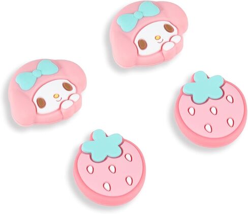 Kuitmor Thumb Grip Caps Compatible with Nintendo Switch 2, Silicone Joystick Grip Caps for Switch 2025, 4pcs, MLD Bunny Style, Pink in Saudi Arabia