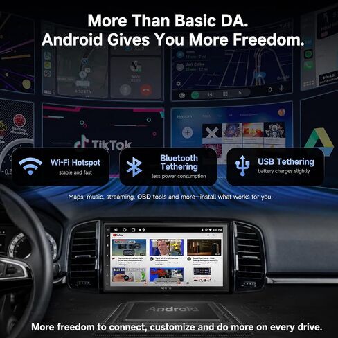 A5L 7" Android Double Din Car Stereo with 1080P Dashcam & Backup Camera in Saudi Arabia