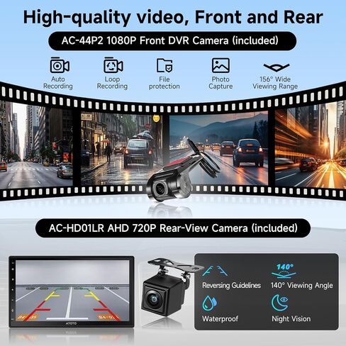 A5L 7" Android Double Din Car Stereo with 1080P Dashcam & Backup Camera in Saudi Arabia