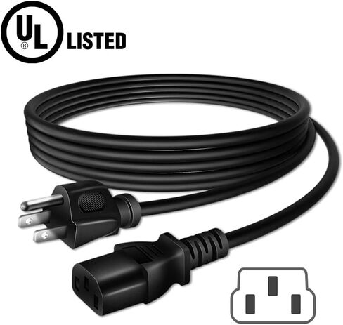 ‎Amoimary UL 6ft AC Power Cord Cable Lead Compatible with Coolmusic DM100 DM-100 Electric Drum AMP 100-Watt Electronic Drum Amplifier Keyboard Speaker in Saudi Arabia