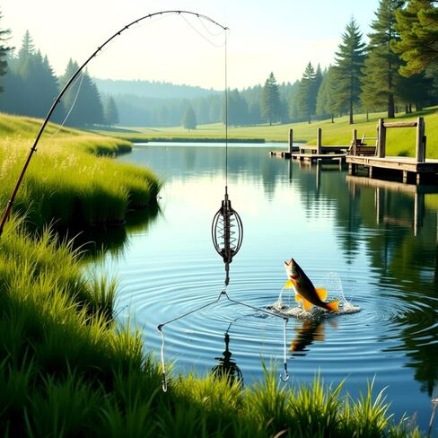 2 Sets Carp Fishing Feeder Baits Cage Spring Fish Feeder with Holder Inline Methods Fishing Tackle Baits Cage Sinkers Terminal Tackle & Accessories in Saudi Arabia