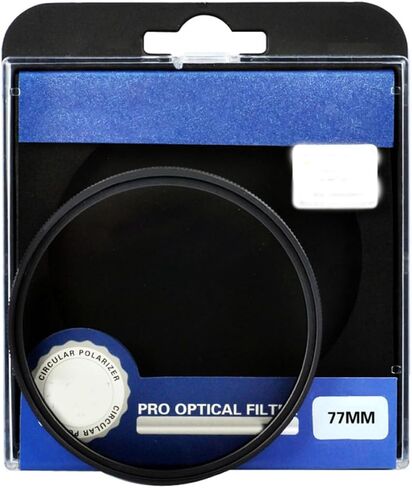 Cpl Circular Polarizer Filter for DSLR Camera Lens 77mm Black in Kuwait