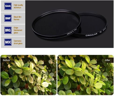 Cpl Circular Polarizer Filter for DSLR Camera Lens 77mm Black in Kuwait