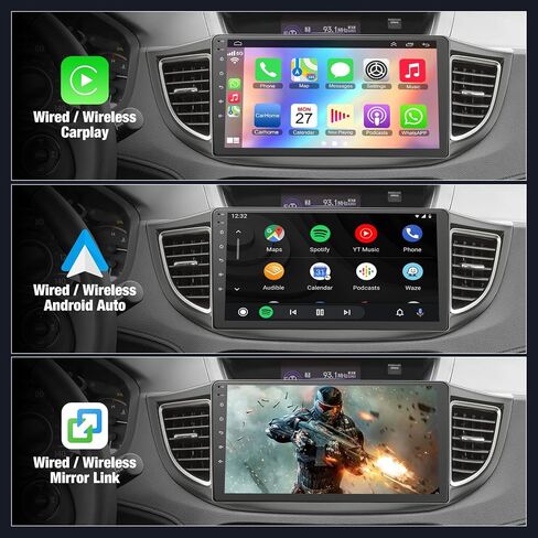 4GB+64GB Car Radio for Honda CRV 2012 2013 2014 2015 2016, 10 Inch IPS Touch Screen CRV Car Stereo with Wireless Carplay/Android Auto, DSP, Bluetooth, Backup Camera, Built-in GPS, FM Radio in Saudi Arabia