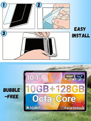 [2 Pack] Compatible with MUISOO MUIC107 Tablet Screen Protector 10.1 Inch, Anti-Glare Tempered Glass, Shockproof Scratch-Resistant. in Kuwait