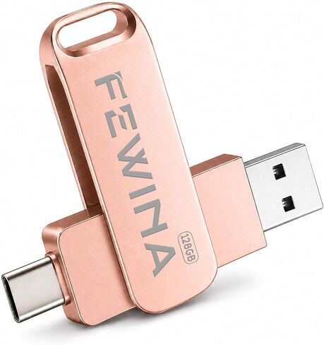 USB C Flash Drive 128GB USB 3.0 Thumb Drive OTG Jump Drive,Rose Gold in Saudi Arabia