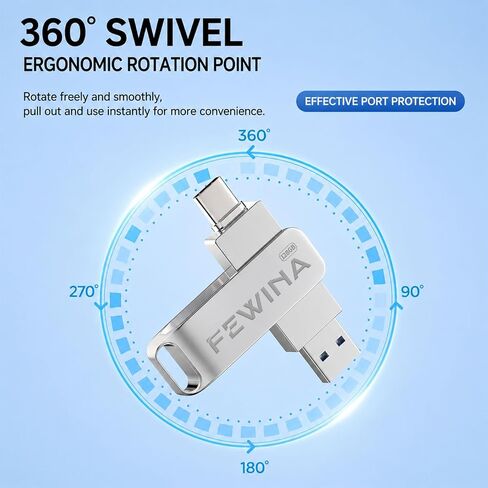 128GB USB C Flash Drive Swivel Thumb Drive USB 3.0 OTG Jump Drive in Saudi Arabia