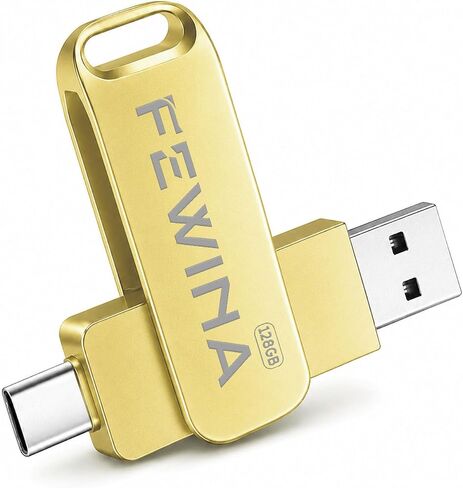 Flash Drive USB C 128GB Dual Thumb Drive USB 3.0 OTG Jump Drive,Gold in Saudi Arabia