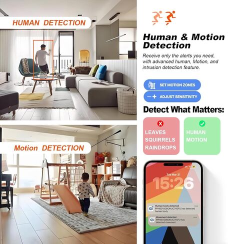 SINIS 4k Mini Poe IP Camera Wired, Indoor Tiny Home Security Cam with Audio in Saudi Arabia