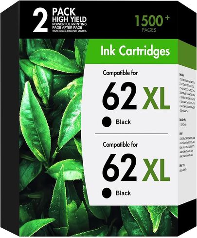 62XL 62 Ink Cartridges Black and Color Combo Pack for HP 7640 5660 Printer in Kuwait
