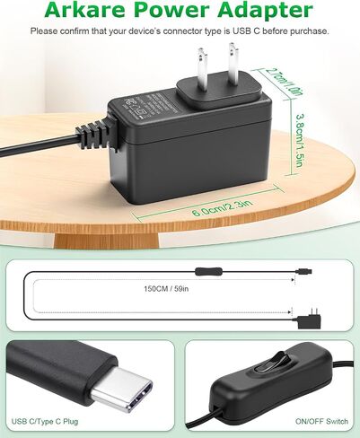 5V 3A USB C Power Supply Adapter with On/Off Switch for Raspberry Pi 4 in Saudi Arabia