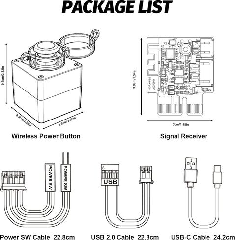 Wireless PC Power Button, Detonator-Style PC Start Button with Cover in Saudi Arabia