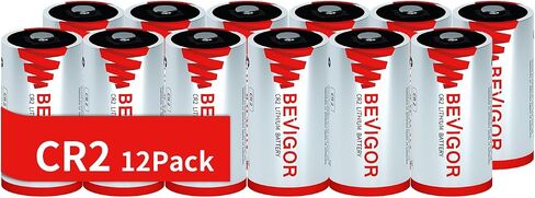بطارية ليثيوم BEVIGOR CR2 3V 12 حزمة، بطارية CR2 للكاميرا 900 مللي أمبير في الساعة، بطاريات ليثيوم CR2 للفيديو والكاميرات، أجهزة تحديد المدى، النسخ الاحتياطي للذاكرة والمزيد، غير قابلة لإعادة الشحن in Kuwait
