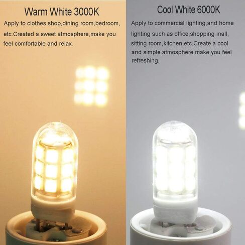 3W G8 LED Bulb 30W Microwave Light Bulbs Warm White 3000K 2 Pack in Saudi Arabia