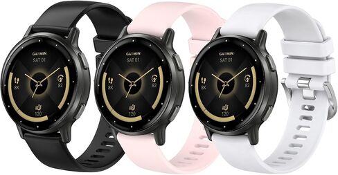 3 Pack Waterproof Bands fit for Garmin Venu 3S / Venu 2S / Vivoactive 4S in Saudi Arabia