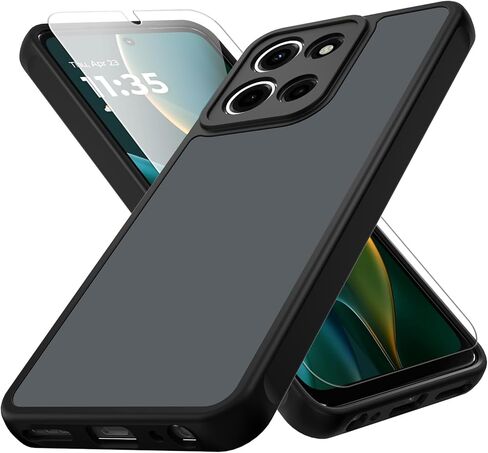 Zinto for Motorola Moto G 2026 Case, Matte Dual-Tone Non-Slip Anti-Fingerprint Slim Design with Screen Protector Hybrid Soft TPU Bumper Hard PC Back Protective Phone case for Moto G 2026/2025, Green in Saudi Arabia
