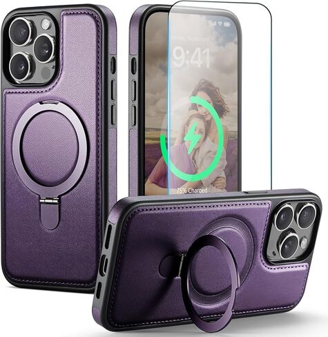 for iPhone 13 Case with Stand Compatible with Magsafe, Brown in Saudi Arabia
