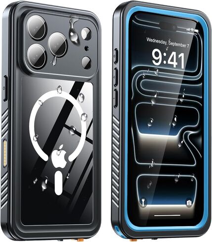 ANTSHARE IP68 Waterproof Case for iPhone 17E/16E, Black/Clear in Saudi Arabia