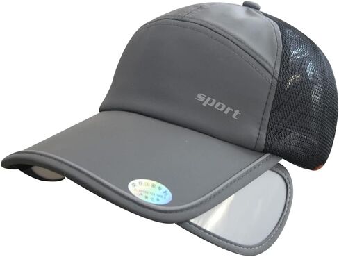 Women Retractable Baseball Cap Hat Summer Wide Brim Sun UV Protection Mesh Visor in Saudi Arabia