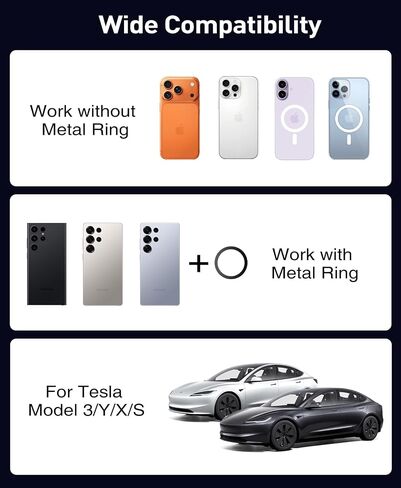 Beeasy for MagSafe Car Mount, 360 Adjustable Bendable Memory Alloy Arm, Magnetic Phone Holder with Vacuum Suction Cup, Dashboard Phone Mount for Tesla, iPhone, Samsung & All Smartphones in Saudi Arabia