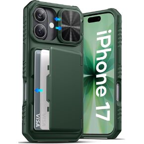 ATATOO for iPhone 17 Wallet Case, Built-in Card Holder (3-5 Cards), Blue in Saudi Arabia