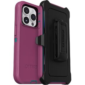 OtterBox iPhone 14 Pro (ONLY) Defender Series Case - Canyon Sun (Pink), Rugged & Durable, with Port Protection, Includes Holster Clip Kickstand in Kuwait