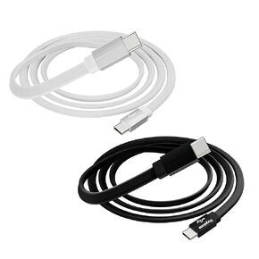 Flat USB A to C Cable 2-Pack, 8FT White & Black Charging Cable in Kuwait
