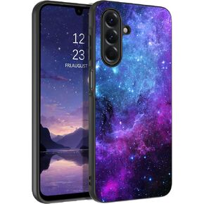 GUAGUA for Samsung Galaxy A17 5G Case Glow in The Dark Plating Edge Noctilucent Luminous Space Nebula Back Anti Scratch Slim Shockproof Protective Case for Galaxy A17 in Saudi Arabia